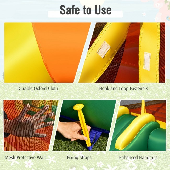 Kids Inflatable Bounce Jumping Castle House with Slide without BlowerDobaDealsexpress.shopKids Inflatable Bounce Jumping Castle HouseHighlights
High Quality and Durable Material: Made of wear-resistant and waterproof oxford cloth, this inflatable bounce house ensures great durability and high stre