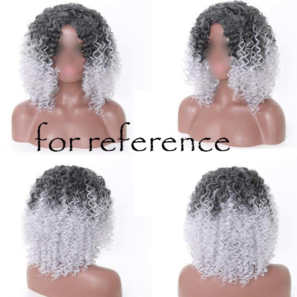 Black Grey Afro Hair Wig 2Tone Short Curly Fluffy Wigs with Bangs SyntDobaDealsexpress.shopBlack Grey Afro Hair Wig 2Tone Short Curly Fluffy WigsHighlights
Hair Wig length: approx 40cm15.7 inches. Package included: 1x full hair wig.
The hair ornaments are not included. There might be a little bit color differ