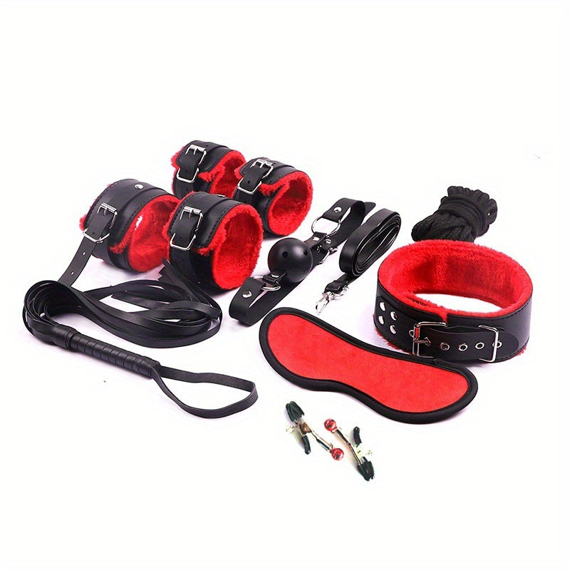 BDSM Bondage Set; Erotic Bed Games; Adults Handcuffs; Nipple Clamps; WDobaDealsexpress.shopBDSM Bondage Set; Erotic Bed Games; Adults Handcuffs; Nipple Clamps; Whip Spanking Anal Plug Vibrator SM Kit; Sex ToysDetails
