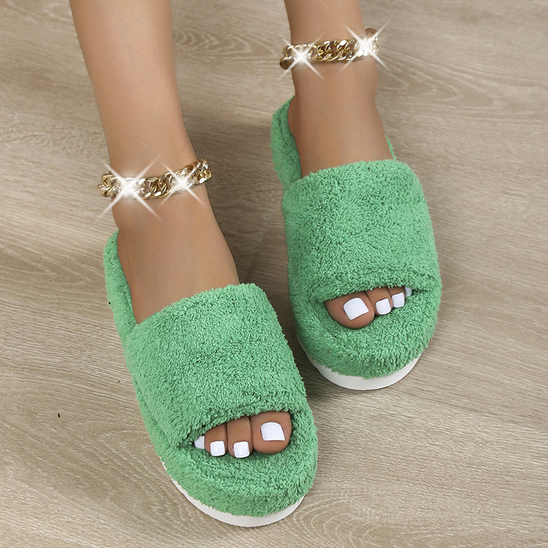 Fur platform slippers women 2022 trend korean winter warm Thick BottomDobaDealsexpress.shopFur platform slippers women 2022 trend korean winter warm Thick Bottom slippers women home house shoes Green BlueDetails
Brand Name:LiomEnnShoes Type:Home Cotton ShoesApplicable Place:IndoorUpper Material:FurHeel Height:Med (3cm-5cm)Origin:Mainland ChinaCN:FujianSeason:WinterHe