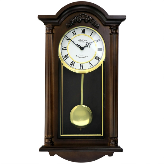 Bedford Clock Collection Noah 22 inch Chestnut Brown Wood Chiming VintDobaDealsexpress.shopBedford Clock Collection Noah 22 inch Chestnut Brown Wood Chiming Vintage Pendulum Wall ClockSpecification
Brand:Bedford Clocks
Details
Bedford clock collection gives you the elegance and beauty of classic style with the modern reliable technology of today's