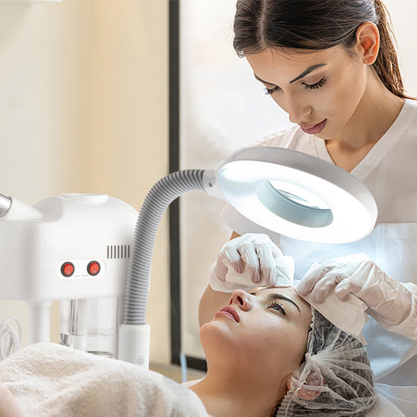 2 in 1 Facial Steamer with 3X Magnifying Lamp, Esthetician Steamer ProDobaDealsexpress.shop3X Magnifying Lamp, Esthetician Steamer Professional Aromatherapy Humidifier Face Spa Mist SteamDetails

 
Introductions:
The Facial Steamer is design for beauty salon or personal care use at home. Its sprayer has the function of ozone, so as to speed up skin n