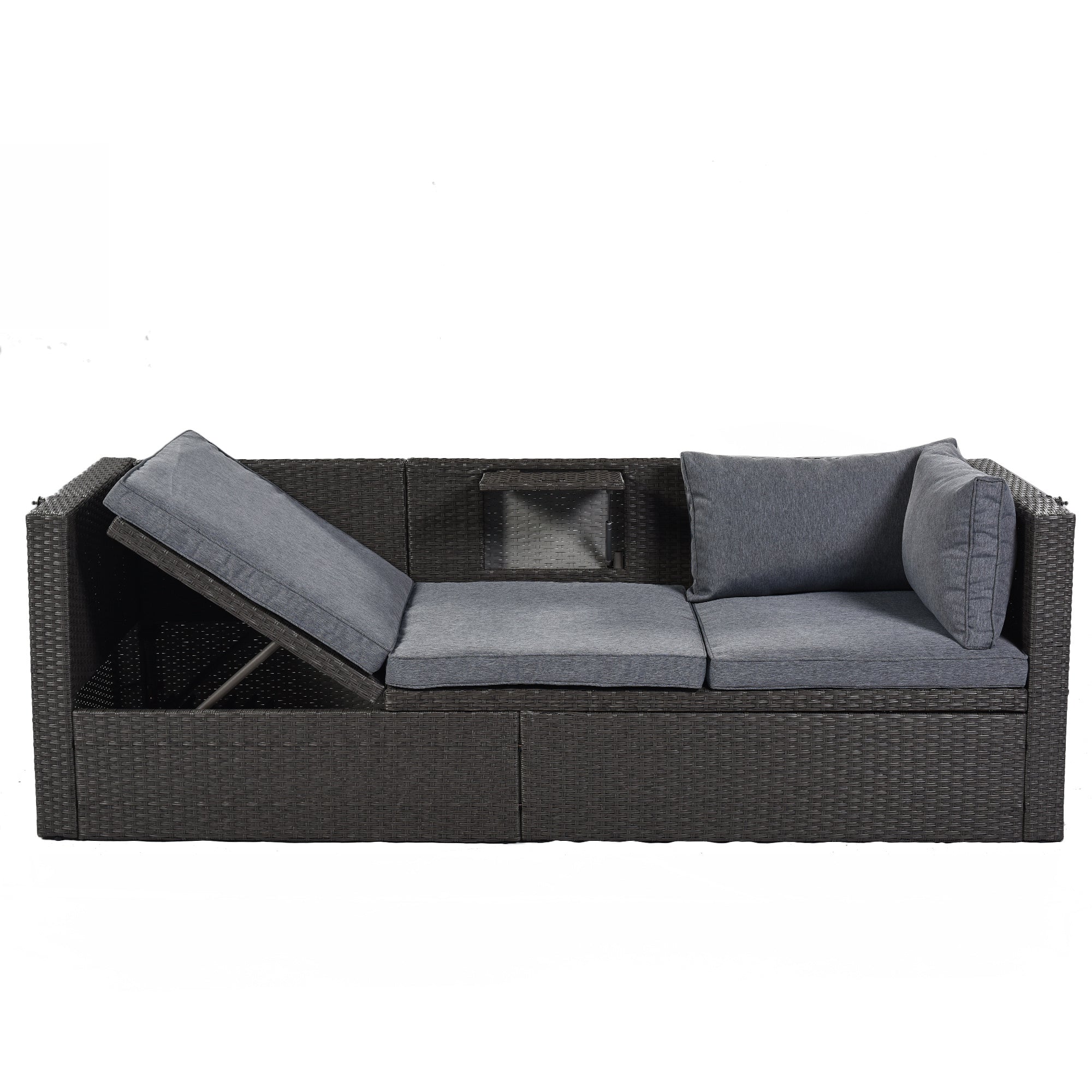Outdoor Patio Rectangle Daybed with Retractable Canopy, Wicker FurnituDobaDealsexpress.shopRetractable Canopy, Wicker Furniture Sectional SeatingHighlights
This elegantly designed sectional sofa is perfect for the pool side, garden, patio or deck, offering the best in quality and comfort with tightly woven PE